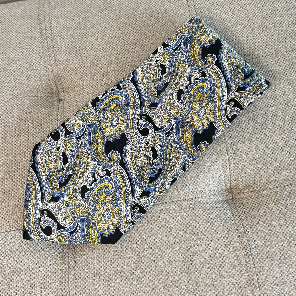 Laurant Benon Silk Tie Paris Paisley Print Vintage Neck Tie Men’s Beautiful Tie